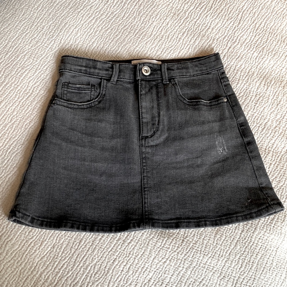 ZARA KIDS DENIM COLLECTION mini Kids Black Denim Skirt